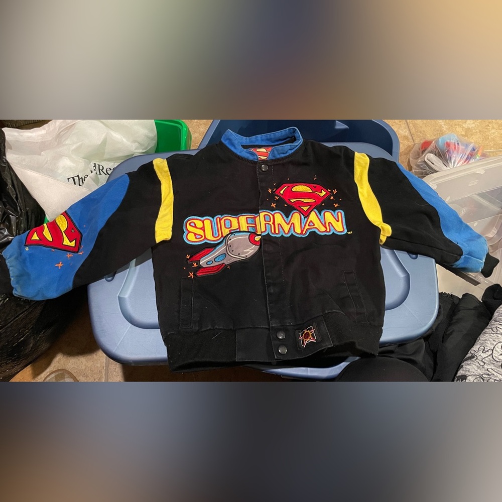 Denim Superman jacket, kids 5-6